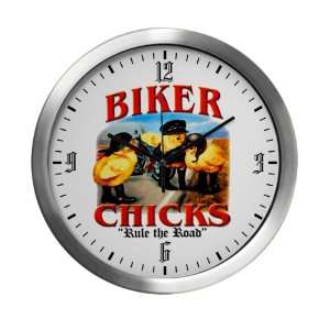   Wall Clock Biker Chicks Women Girls Rule the Road 