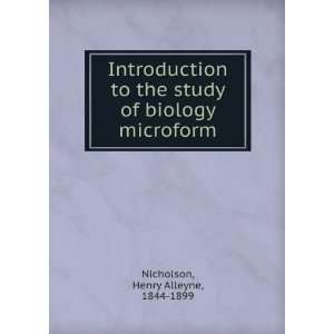 Introduction to the study of biology microform Henry Alleyne, 1844 