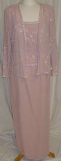   Beading Formal Gown Long Dress W Jacket Party Evening Dusty Rose 2XL