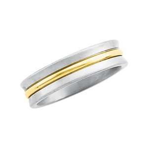    Titanium SIZE 11.00 Ti/18ky Bridal Design Comfort Fit Band Jewelry