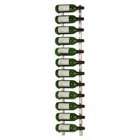 vintage view twelve bottle wall mounted wine rack platinum 48