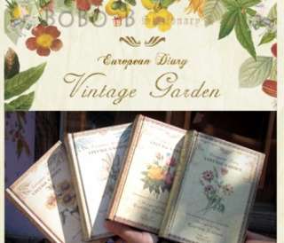 Vintage Garden Victoria Handy Diary Planner Journal Memo Booklet 