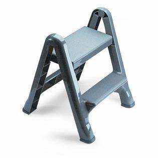 Rubbermaid Commercial New Two Step Folding Plastic Step Stool, 300 Lb 