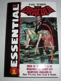 Marvel Essential Tomb of Dracula large comic book Vol 1  