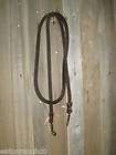 Brown Nylon Roping Barrel Racing Reins with 2 snaps and Water Ties
