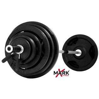   400 lb. Rubber Coated Olympic Plate Gym Weight Set w/ Bar   Light