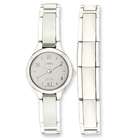 Jewelry Adviser Watches Ladies Chisel Ceramic & Stainless Steel White 