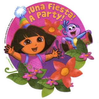 Dora Fiesta Flowers Edible Cake Topper Decoration Image  
