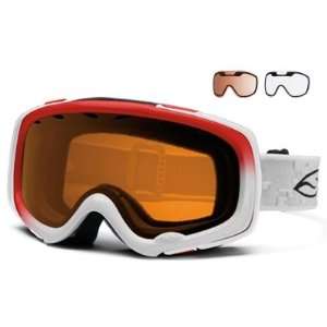  Smith Gambler Pro Junior Ski Goggles   White / Red Frames 