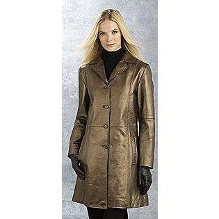 Womens Leather Walking Coat  Excelled Clothing Womens Outerwear 