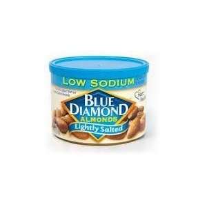 Blue Diamond Almonds Low Sodium Lightly Salted, 3 Cans 6 Oz Each 