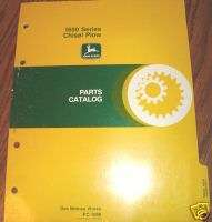 John Deere 1650 Series Chisel Plow Parts Catalog jd  