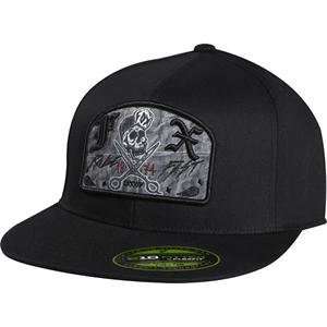  Fox Racing Flipped 210 Fitted Hat   Small/Medium/Black 