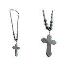 DDI Hematite Cross Necklace(Pack of 3)