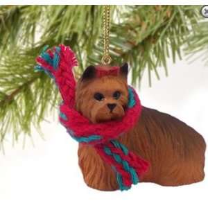   Tree Ornament   Yorkshire Terrier with Scarf Ornament 