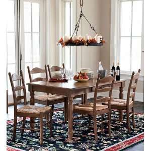  Madison Farmhouse Hardwood Table And Six Chairs, Set, in 