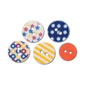  Queen & Co. Buttons Round Boy 10/Pkg; 4 Items/Order Arts 