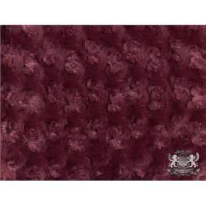 Minky Cuddle Rosebud BURGUNDY Fabric By the Yard 