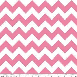  Chevrons in Pink Fabric One Yard (0.9m) C320 Pink Arts 