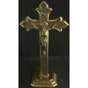  Vintage Belgian Standing Crucifix Cross Jesus Christ 