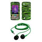 for LG Chocolate Touch Case Green Zebra+Headphon​es
