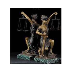  Kneeling Lady Justice Bookends
