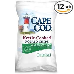 Cape Cod Reduced Fat Potato Chips, 8 Oz Bags (Pack of 12)