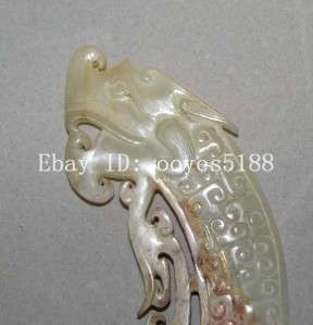 China old jade HAN DY. dragon pendant  
