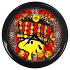Carsons Collectibles Black Wall Clock of Woodstock Crowned Pop Art 
