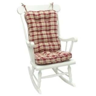 Greendale Home Fashions Applegate Plaid Standard Rocking Chair Cushion 