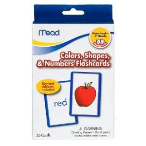  Mead Colors, Shapes, & Numbers Flashcards, 6 1/8 x 3 3/4 