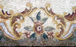 Stunning Flower Marble Mosaic Rug Floor Inlay Art Tile  