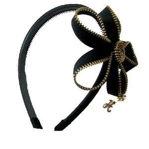  Black zipper headband Beauty