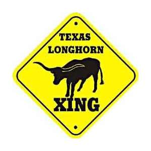  Texas Longhorn Xing Sign Patio, Lawn & Garden