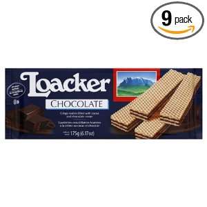 Loacker Chocolate Wafers, 6.17 Ounce (Pack of 9)  Grocery 