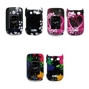   Heart Flowers, Paint Splatter) for Blackberry Style 9670 Cell Phones
