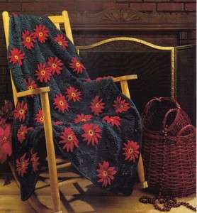   Christmas Flower Crochet Granny Square Afghan Pattern  