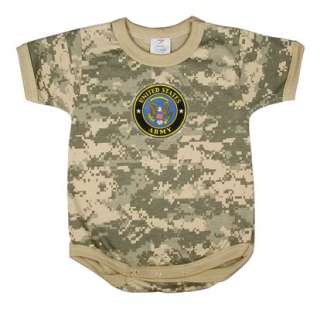 US Army Camo Tshirt Baby shirt One Piece Onsie Onesie  