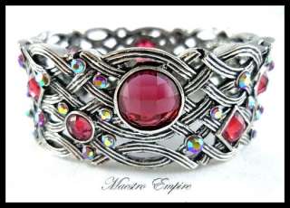 Victorian Jewel Chest Vintage Red Pheonix Ruby Bracelet  