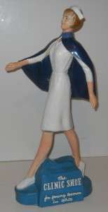 VINTAGE FIGURAL NURSE MANNEQUIN STORE DISPLAY FOR THE CLINIC SHOE 