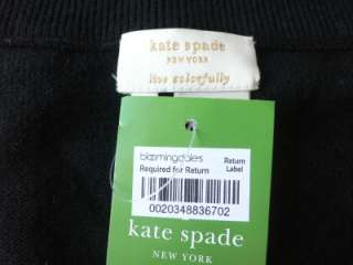 Kate Spade Black Cherilyn Wool Cashmere Cardigan NWT XL  