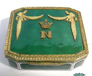   Metal And Enamel Napoleon Bonaparte Box Austro Hungary Ca 1900  