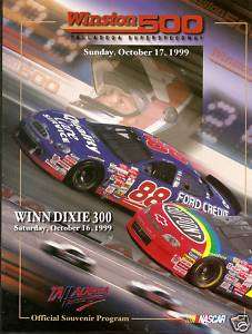 1999 WINSTON 500 NASCAR PROGRAM FROM TALLADEGA  