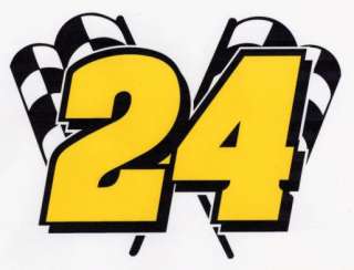 JEFF GORDON #24 Decal 7.5 X 5.75 racing nascar Flag 006  