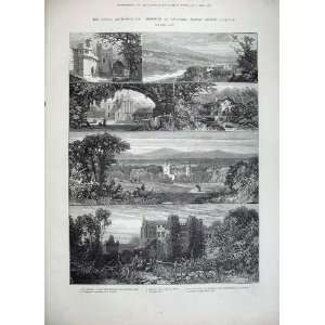  1882 Carlisle Naworth Castle Lanercost Priory Mill Art 