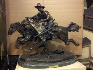 The Wounded Bunkie solid bronze, Fredrick Remington  