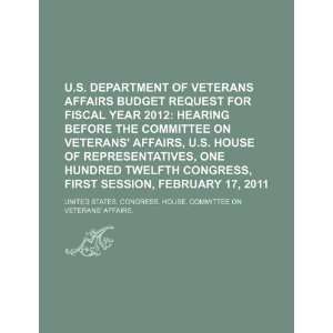  U.S. Department of Veterans Affairs budget request for 