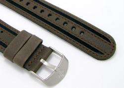 18mm Timex Expedition Brown Leather/Nylon Watch Band  