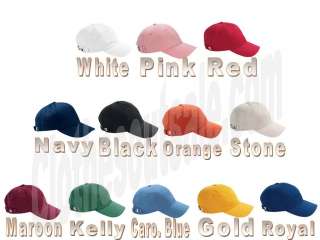 Champion Brushed Cotton 6 Panel Baseball Hat 12 Colors  