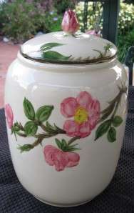 Vintage Pottery Franciscan Ware/Dinnerware Desert Rose Cookie Jar w 